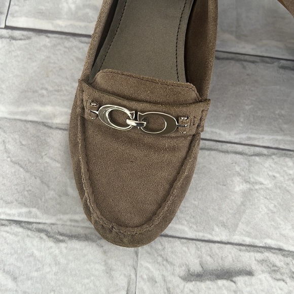 Coach Fortunata suede leather slip on size 9.5 - Picture 4 of 12